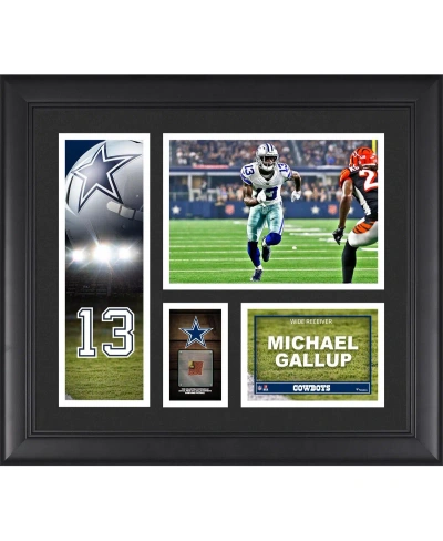 Fanatics Authentic Michael Gallup Dallas Cowboys Framed 15" X 17" Player Collage With A Piece Of Game-used Ball In Multi