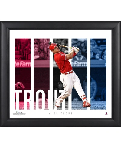 Fanatics Authentic Mike Trout Los Angeles Angels Framed 15" X 17" Player Panel Collage In Multi