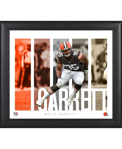 Fanatics Authentic Myles Garrett Cleveland Browns Framed 15" X 17" Player Panel Collage In Multi
