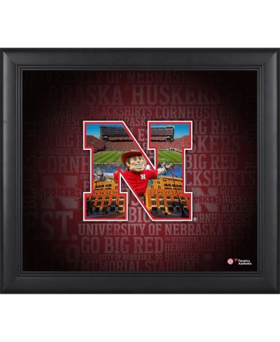 Fanatics Authentic Nebraska Huskers Framed 15'' X 17'' Team Heritage Collage In Multi