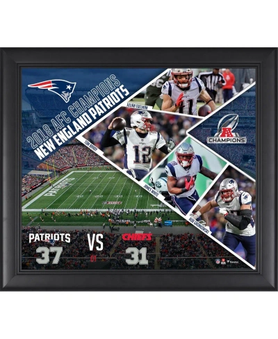 Fanatics Authentic New England Patriots 2018 Afc Champions Framed 15'' X 17'' Collage In Multi