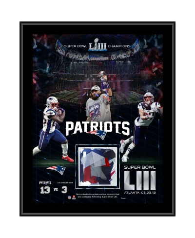 Fanatics Authentic New England Patriots Super Bowl Liii Champions 12" X 15" Sublimated Plaque With Game-used Confetti In Multi
