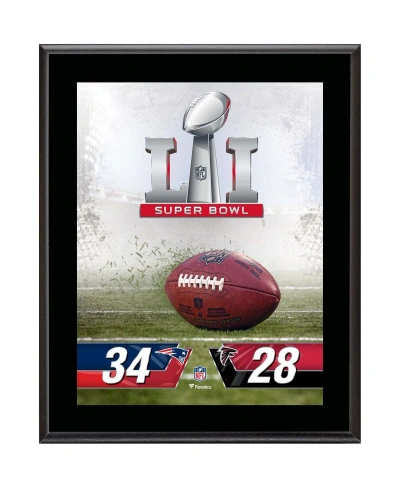 Fanatics Authentic New England Patriots Vs. Atlanta Falcons Super Bowl Li 10.5" X 13" Sublimated Plaque In Multi