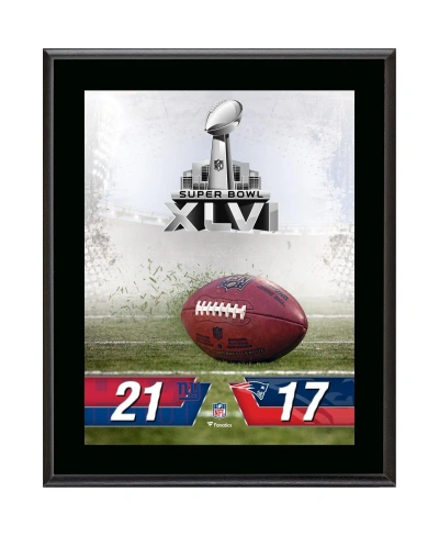 Fanatics Authentic New York Giants Vs. New England Patriots Super Bowl Xlvi 10.5" X 13" Sublimated Plaque In Multi