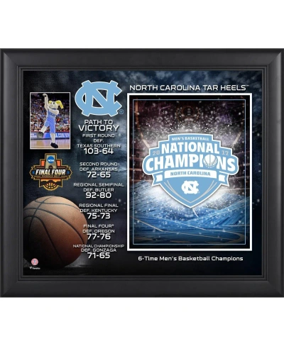 Fanatics Authentic North Carolina Tar Heels Framed 15" X 17" 2017 Ncaa Men's Basketball National Champions Collage In Multi