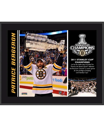 Fanatics Authentic Patrice Bergeron Boston Bruins 2011 Stanley Cup Champions 10.5'' X 13'' Sublimated Plaque In Multi