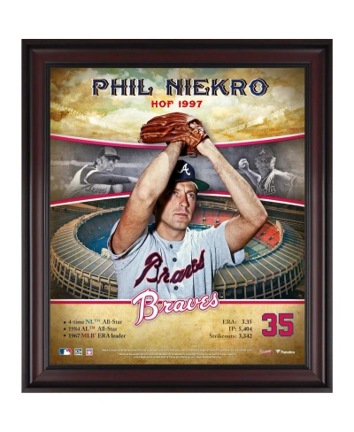 Fanatics Authentic Phil Niekro Atlanta Braves Framed 15" X 17" Hall Of Fame Career Profile In Multi
