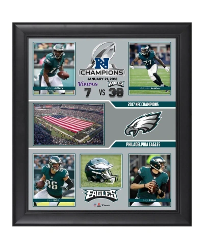 Fanatics Authentic Philadelphia Eagles 2017 Nfc Champions Framed 15" X 17" Collage In Multi