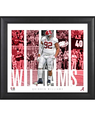 Fanatics Authentic Quinnen Williams Alabama Crimson Tide Framed 15" X 17" Player Panel Collage In Multi