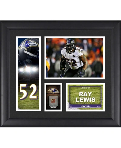 Fanatics Authentic Ray Lewis Baltimore Ravens Framed 15" X 17" Player Collage With A Piece Of Game-used Football In Multi