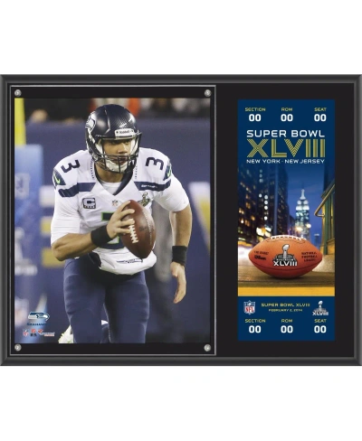 Fanatics Authentic Russell Wilson Seattle Seahawks Super Bowl Xlviii Champions 12'' X 15'' Plaque With Replica Ticket In Multi
