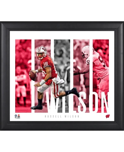 Fanatics Authentic Russell Wilson Wisconsin Badgers Framed 15'' X 17'' Player Panel Collage In Multi