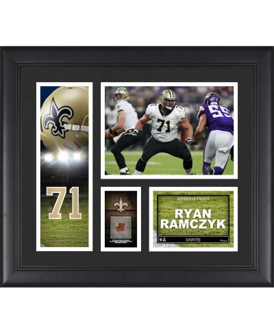 Fanatics Authentic Ryan Ramczyk New Orleans Saints Framed 15" X 17" Player Collage With A Piece Of Game-used Football In Multi