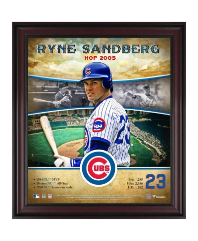 Fanatics Authentic Ryne Sandberg Chicago Cubs Framed 15" X 17" Hall Of Fame Career Profile In Multi