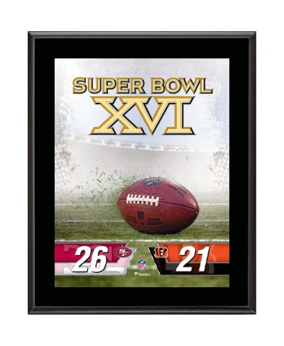 Fanatics Authentic San Francisco 49ers Vs. Cincinnati Bengals Super Bowl Xvi 10.5" X 13" Sublimated Plaque In Multi