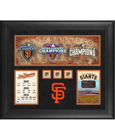 Fanatics Authentic San Francisco Giants Framed 20" X 24" 2014 World Series Champions Multiple Championships Game-used D