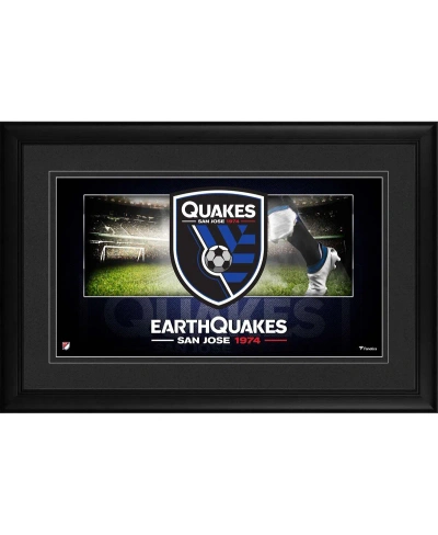 Fanatics Authentic San Jose Earthquakes Framed 10" X 18" Team Logo Panoramic Photograph In Multi