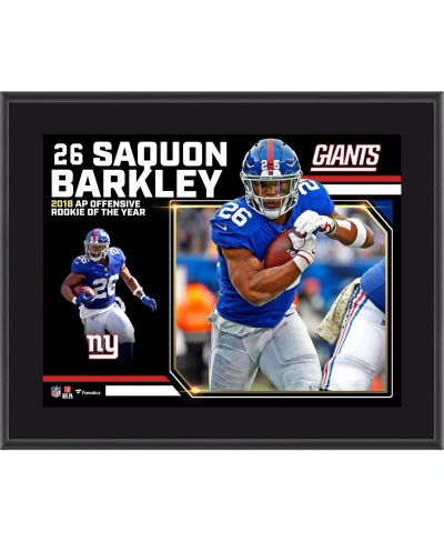 Fanatics Authentic Saquon Barkley New York Giants 2018 Offensive Rookie Of The Year 10.5" X 13" Sublimated Plaque In Multi