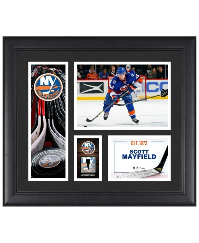 Fanatics Authentic Scott Mayfield New York Islanders Framed 15" X 17" Player Collage With A Piece Of Game-used Puck In Multi