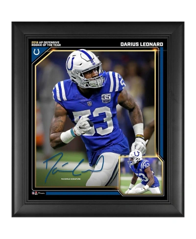 Fanatics Authentic Shaquille Leonard Indianapolis Colts 2018 Nfl Defensive Rookie Of The Year Framed 15" X 17" Collage In Multi