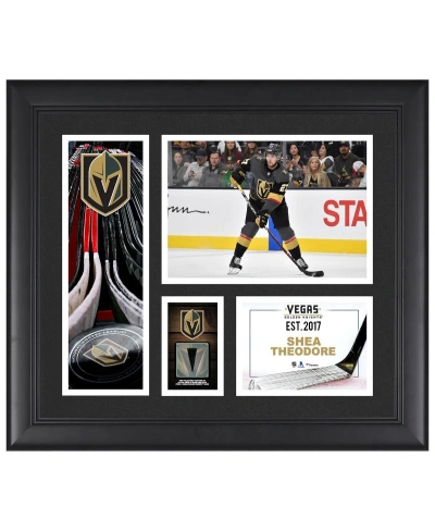 Fanatics Authentic Shea Theodore Vegas Golden Knights Framed 15" X 17" Player Collage With A Piece Of Game-used Puck In Multi