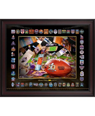 Fanatics Authentic Super Bowl On The Fifty Framed 16" X 20" Patches Collage In Multi
