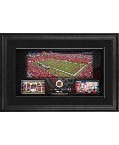 Fanatics Authentic Tampa Bay Buccaneers Framed 10" X 18" Stadium Panoramic Collage With Game-used Football In Multi