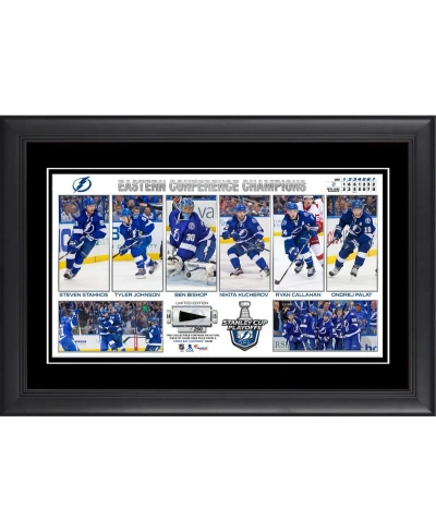 Fanatics Authentic Tampa Bay Lightning 2015 Eastern Conference Champions Framed Panoramic With Piece Of Game-used Puck In Multi