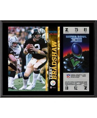 Fanatics Authentic Terry Bradshaw Pittsburgh Steelers 12'' X 15'' Super Bowl Xiii Plaque With Replica Ticket In Multi