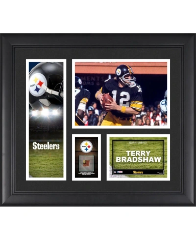 Fanatics Authentic Terry Bradshaw Pittsburgh Steelers Framed 15'' X 17'' Player Collage With A Piece Of Game-used Footb In Multi