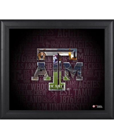 Fanatics Authentic Texas A&m Aggies Framed 15'' X 17'' Team Heritage Collage In Multi