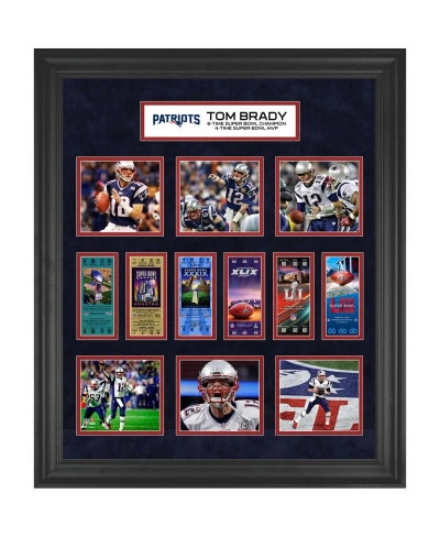 Fanatics Authentic Tom Brady New England Patriots Framed 23" X 27" 6-time Super Bowl Champion Ticket Collage In Multi