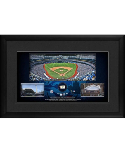 Fanatics Authentic Toronto Blue Jays Framed 10" X 18" Stadium Panoramic Collage With A Piece Of Game-used Baseball In Multi