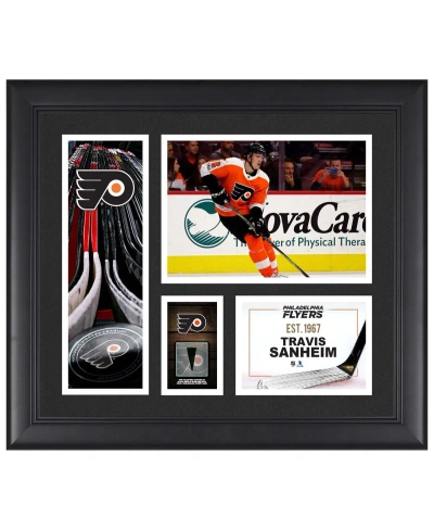 Fanatics Authentic Travis Sanheim Philadelphia Flyers Framed 15" X 17" Player Collage With A Piece Of Game-used Puck In Multi