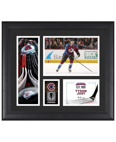 Fanatics Authentic Tyson Jost Colorado Avalanche Framed 15" X 17" Player Collage With A Piece Of Game-used Puck In Multi