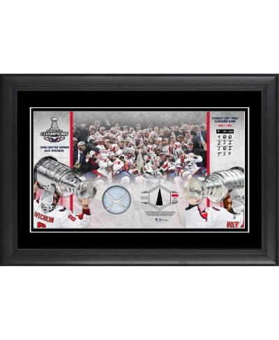 Fanatics Authentic Washington Capitals 2018 Stanley Cup Champions Framed 10" X 18" Collage Second Edition With A Piece In Multi