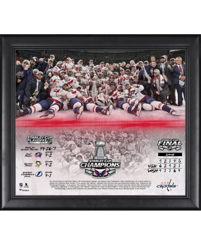 Fanatics Authentic Washington Capitals 2018 Stanley Cup Champions Framed 15" X 17" Collage In Multi