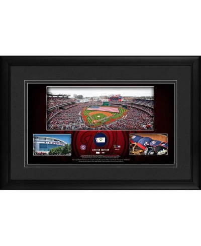 Fanatics Authentic Washington Nationals Framed 10" X 18" Stadium Panoramic Collage With A Piece Of Game-used Baseball In Multi