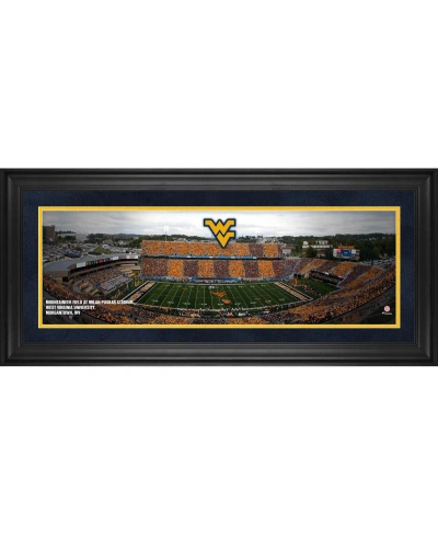 Fanatics Authentic West Virginia Mountaineers Framed 10" X 30" Mountaineer Field At Milan Puskar Stadium Panoramic Phot In Multi