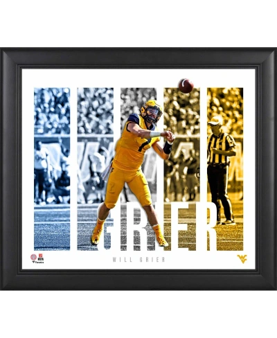 Fanatics Authentic Will Grier West Virginia Mountaineers Framed 15" X 17" Player Panel Collage In Multi