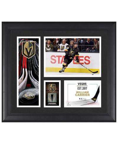Fanatics Authentic William Carrier Vegas Golden Knights Framed 15" X 17" Player Collage With A Piece Of Game-used Puck In Multi