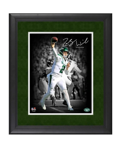 Fanatics Authentic Zach Wilson New York Jets Facsimile Signature Framed 11" X 14" Spotlight Photograph In Multi