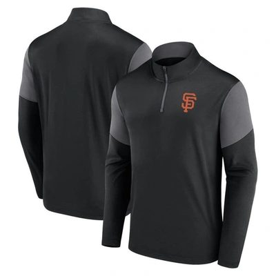 Fanatics Branded Black San Francisco Giants Logo Quarter-zip Top