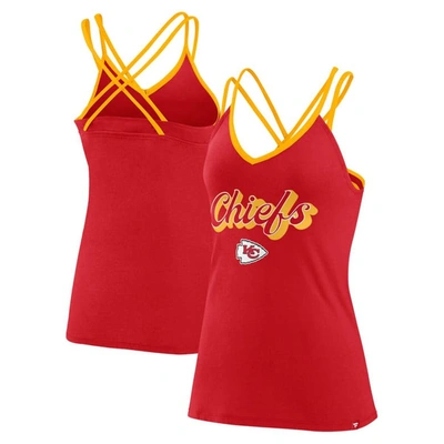 Fanatics Branded Red Kansas City Chiefs Go For It Strappy Crossback Tank Top