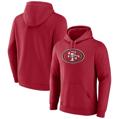 Fanatics Branded Scarlet San Francisco 49ers Primary Logo Fleece Pullover Hoodie