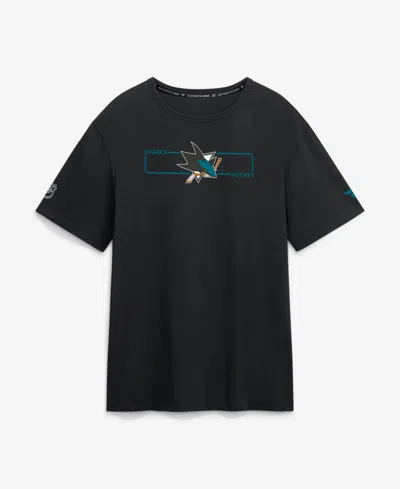 Fanatics Men's Black San Jose Sharks Authentic Pro Primary Logo T-shirt