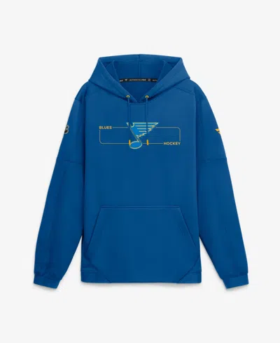Fanatics Men's Blue St. Louis Blues Authentic Pro Rink Fleece Pullover Hoodie