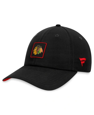 Fanatics Men's  Black Chicago Blackhawks Authentic Pro Rink Adjustable Hat