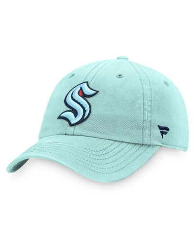 Fanatics Men's  Light Blue Seattle Kraken Core Primary Logo Adjustable Hat