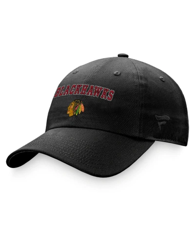 Fanatics Women's  Black Chicago Blackhawks Fundamental Two-hit Adjustable Hat